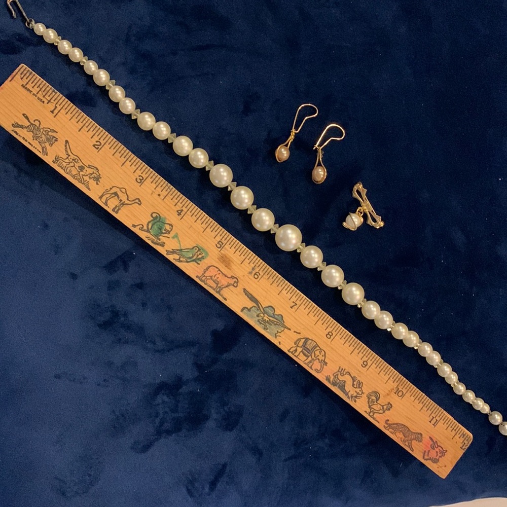 Vintage faux pearl set - Picture 1 of 3